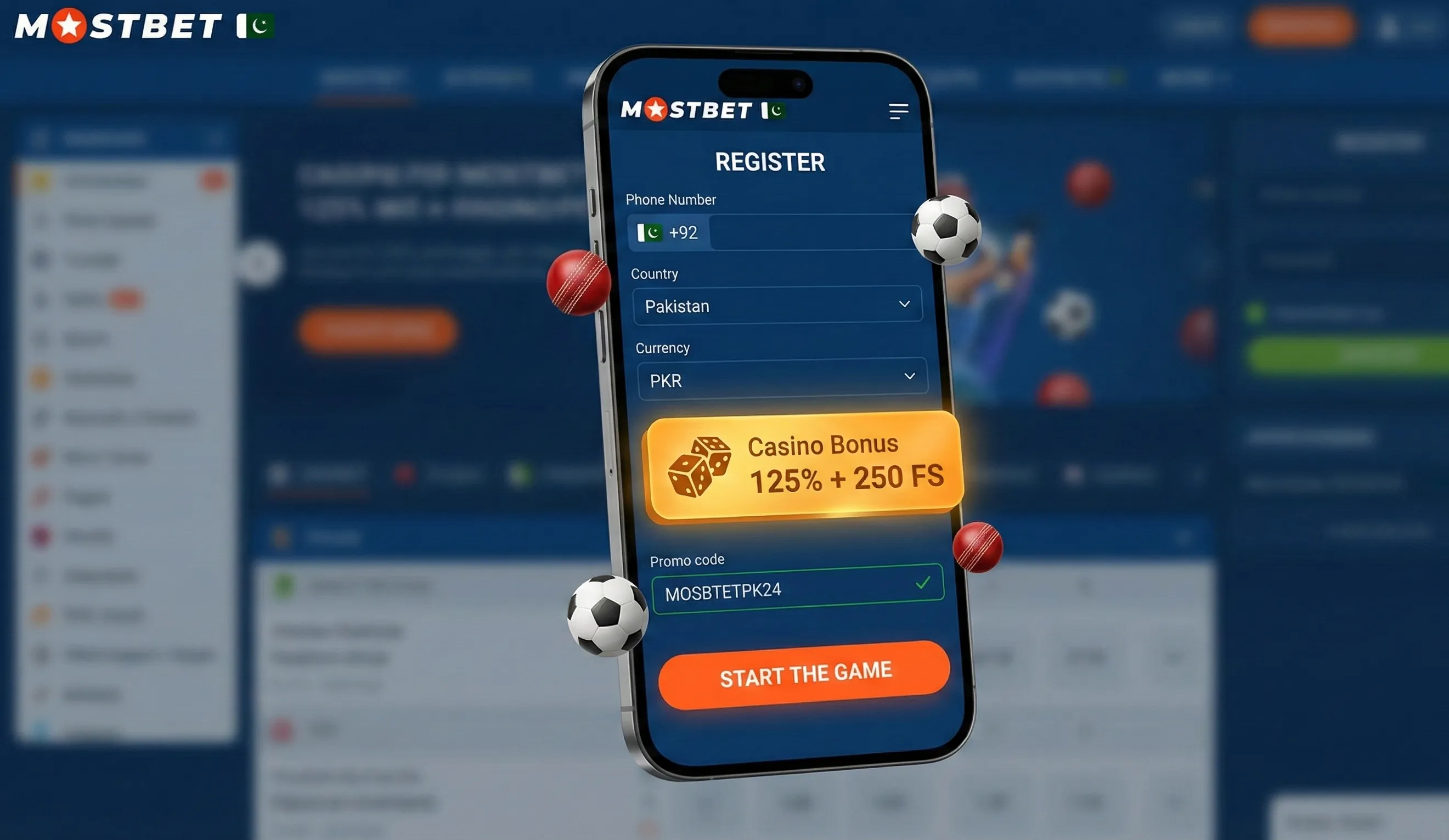 Mostbet Register Pakistan - Quick signup interface